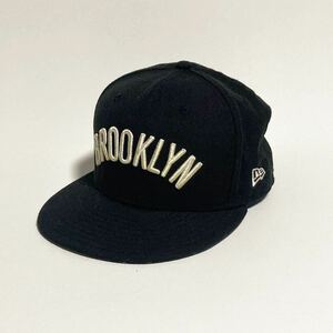 NEW ERA ☆ BROOKLYN NETS NBA キャップ ブラック 黒 7 5/8 60.6cm バスケットボール バスケ ストリート ブルックリン ニューエラ ■SHW130