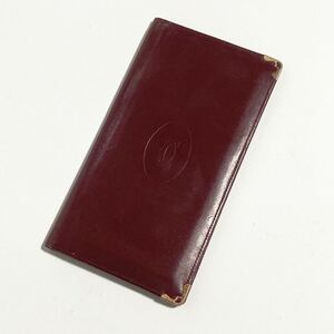 Cartier * long wallet . inserting card inserting bordeaux bar gun ti- Old Cartier #SAC17