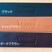 ベルト LEVI'S 本革 リーバイス 牛革 メンズベルト３cm幅 29mm 6602 ダークブラウン 新品 本物 ロゴ入りバックル_画像3