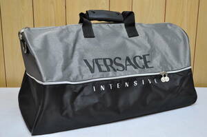  unused! Versace large Boston bag shoulder VERSACE INTENSIVE silver & black 