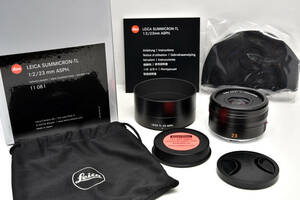 美品！ ライカ ズミクロン T　LEICA SUMMICRON-TL F2/23mm ASPH.　元箱付き！　Lマウント　コンパクト　大口径　単焦点