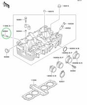 【送料無料】カワサキ純正 ゼファー400 550 ゼファーχ スタッドボルト ステンレスナット (エンジン マフラー RPM ワルツ モリワキ BEET )_画像2