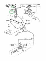 【送料無料】カワサキ純正GPZ900Rフューエルタンクキャップパッキン ボルト(Ninja ニンジャ GPZ750R ガスケット 燃料 ガソリン )_画像2