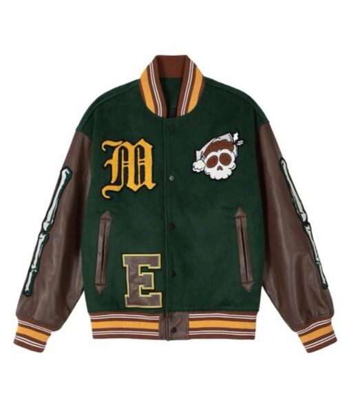 A’GEM/9 × .kom MAISON EMERALD/メゾンエメラルド　Varsity Jacket/オリジナル スタジャン