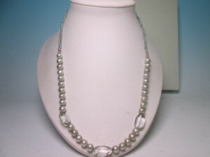 *SILVERbook@ pearl &book@ crystal & beads. design necklace 24g case attaching 