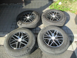 中古品☆WORK XTRAP 15×6J +33 139.7 6H DUNLOP 2023年 YOKOHAMA 2020年 195 80/R15 ハイエース NV350 オフロードスタイル☆即決☆