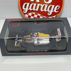 1/43 スパーク ウィリアムズ FW12 イギリスGP 1988 マンセル S4059 SPARK BRITISH WILLIAMS 2ND MANSELL