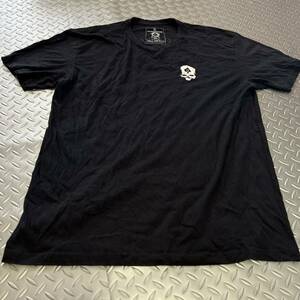 US 米軍放出品　Tシャツ　BLACK X-LARGE SKULL ランニング　スポーツ おしゃれ　(INV NO36)