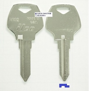 ハーレー　ブランクキー　X102 ILCO 合鍵材料 スペアキー材料