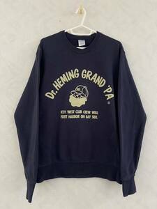 Dr.HEMING GRAND'PA スウェット サイズM ネイビー ドクターヘミング・グランパ トレーナー 函館 金森赤レンガ倉庫 ヘミングウェイ