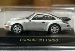 京商 1/64 ポルシェミニカーコレクション3 PORSCHE 911 TURBO ターボ シルバー