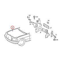 [優良品]ベンツ W126 ロング 380SEL 420SEL 500SEL 560SEL ボンネットインシュレーター 1266800025 1266820026 1266820126_画像2