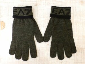 エンポリオアルマーニ　EA7　ニット　手袋　グローブ【M's(F/L相当)/2万円/カーキ/Sランク】e3E