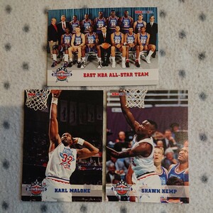 HOOPS 1993 ☆ UTAH ALL-STAR WEEKEND 3枚セット☆ EAST NBA ALL-STAR TEAM , KARL MALONE , SHAWN KEMP ☆ JORDAN PIPPEN ISIAH DOMINIQUE