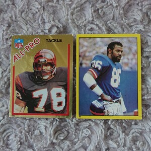 TOPPS NFL ステッカー 2枚セット ☆ ANTHONY MUNOZ , JOHNNY PERKINS ☆ アンソニー・ムニョス 、 ジョニー・パーキンス ☆ MADE IN ITALY