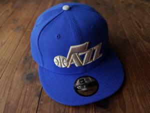 【未使用品】 NEW ERA ニューエラ × UTAH JAZZ ジャズ　NBA 9 FIFTY【フリーサイズ】 キャップ 帽子　ブルー ゴールド刺繍