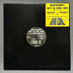 Buckshot, 5FT & Evil Dee - Onslaught & Showdown 【US ORIGINAL PROMO 12inch】 feat. Busta Rhymes Q-Tip / BLACK MOON