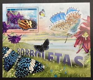 giniabisau2017 year issue butterfly stamp (3) small size seat unused NH