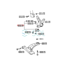 トヨタ レビン セレス トレノ マリノ(AE111) フロント ロアアームボールジョイント 割ピン ナット付 左右共通 43330-19115_画像3