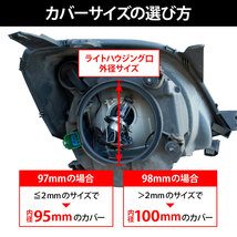 ゴムカバー 汎用 内径 75mm ２個セット 車 バイク ヘッドライト LED バルブ HIDをLED化 ラバー キャップ ダストカバー 裏 蓋 防塵 防水_画像5