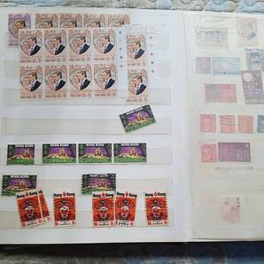 外国切手アルバム 1950～60年代もの 旧ソ連 香港 中華人民共和国 ポルトガル 東欧 オリンピックもの 馬 浮世絵 ケネディの画像2