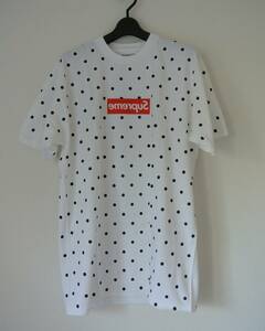 Lサイズ　Supreme Box Logo Tee Travis Scott 着用 COMME des GARCONS SHIRT コムデギャルソン ドット ボックスロゴ Tシャツ White