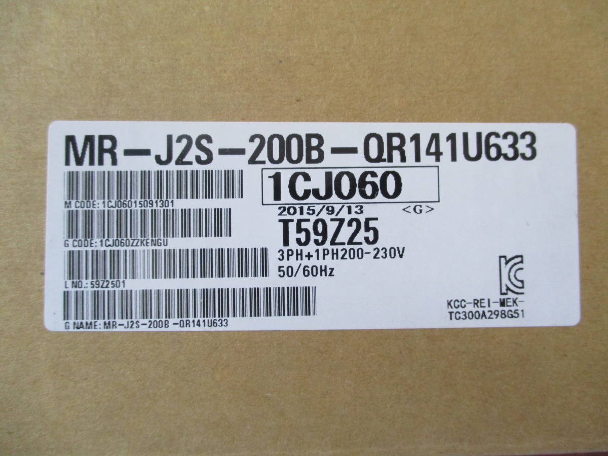 新品】 MITSUBISHI 三菱電機 MR-J2S-200B-QR141U633 シーケンサ ◇6