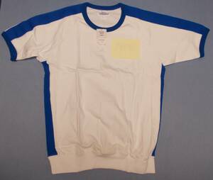  Manufacturers unknown short sleeves crew neck shirt white × blue size L