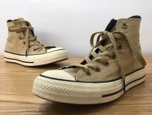 D3J008◆ コンバース CONVERSE オールスター ALLSTAR ベージュ ハイカット スニーカー 24cm_画像1