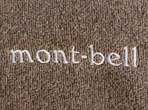 B3J010◆ モンベル mont-bell ブラウン色系 ロゴ刺繍 マフラー_画像6