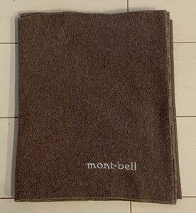 B3J010◆ モンベル mont-bell ブラウン色系 ロゴ刺繍 マフラー