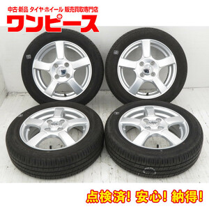 中古タイヤ 未使用ホイールセット 165/60R14 75H 14インチ 14x4.5J +53 4穴 PCD100 ダンロップ 夏 送料無料（沖縄、離島除く）a18781