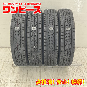 中古タイヤ 4本セット 155/80R14 88/86N LT ブリヂストン BLIZZAK VL1 冬 スタッドレス 155/80/14 商用車/バン b4655