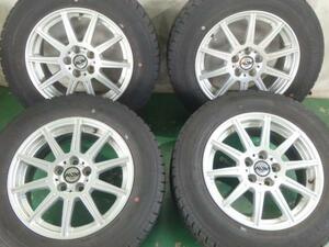 A682■グッドイヤー ICENAVI7 195/65R15■CLIMATE ALIA 15x6.0J +43 8分山　平座ナット用　美品 中古4本