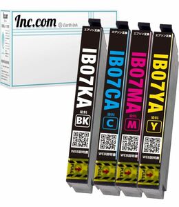 Inc.com IB07 (KA/CA/MA/YA) 互換 インク カートリッジ ４色セット 残量表示対応最新ICチップ