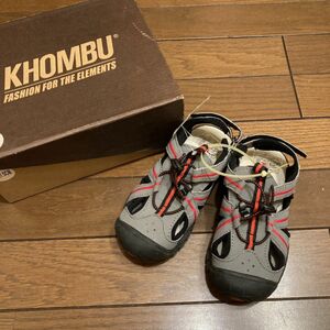 ★KHOMBU★コンブ クホンブ★サンダル 17.5cm グレー×黒×赤 新品 未使用 タグ付き★ adidas 水陸両用 川遊び