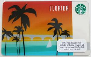北米 USA スターバックスカード 201１フロリダ限定 海外 アメリカ スタバカード 地域限定