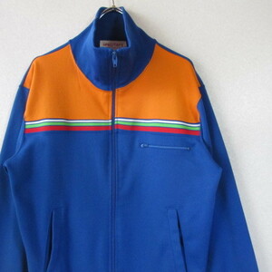 080s 90s Vintage SPECTATE* джерси спортивная куртка б/у одежда * голубой S размер соответствует 