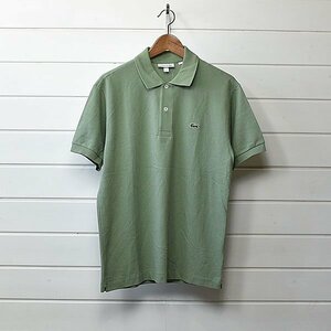 新品 LACOSTE ラコステ 半袖 鹿の子 ポロシャツ ライトグリーン 4/M L1212 classic fit｜23i2968