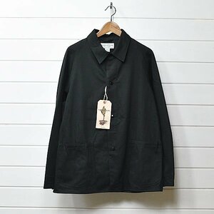 新品 SASSAFRAS pruner coat ササフラス プルーナー コート black M ミリタリーサテン｜23f0254