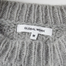 GLOBAL WORK グローバルワーク モヘアブレンド♪長袖ニット セーター Mサイズ グレー 231027nk【4点同梱で送料無料】_画像3