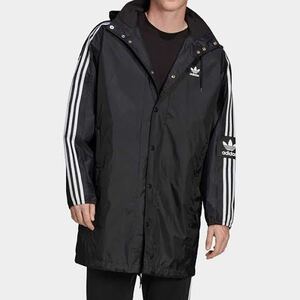 adidas Adidas jacket men's long Wind breaker FL0011 black white M