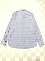 23区 homme オム チェック柄 コットン シャツ 50(XL) 紺系 ネイビー系 長袖 2L LL 大きいサイズ 国内正規品 メンズ 紳士_画像2