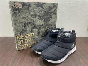 【良品】THE NORTH FACE ヌプシ トラクションライトVウォータープルーフミニ ショートブーツ 28.0CM ブラック 防水 