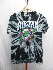 AIR JAM　エアジャム　タイダイ柄Tシャツ　メンズS　エイリアンサンタクロースDJ柄Tシャツ　夏フェス　ハイスタンダード　ハイスタ　06292