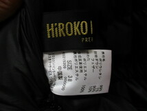 HIROKO KOSHINO PREMIER　ヒロココシノ プルミエ　リバーシブル仕様ダウンコート　SIZE３８　ウールダウンジャケット　黒　ジャンパー10275_画像5