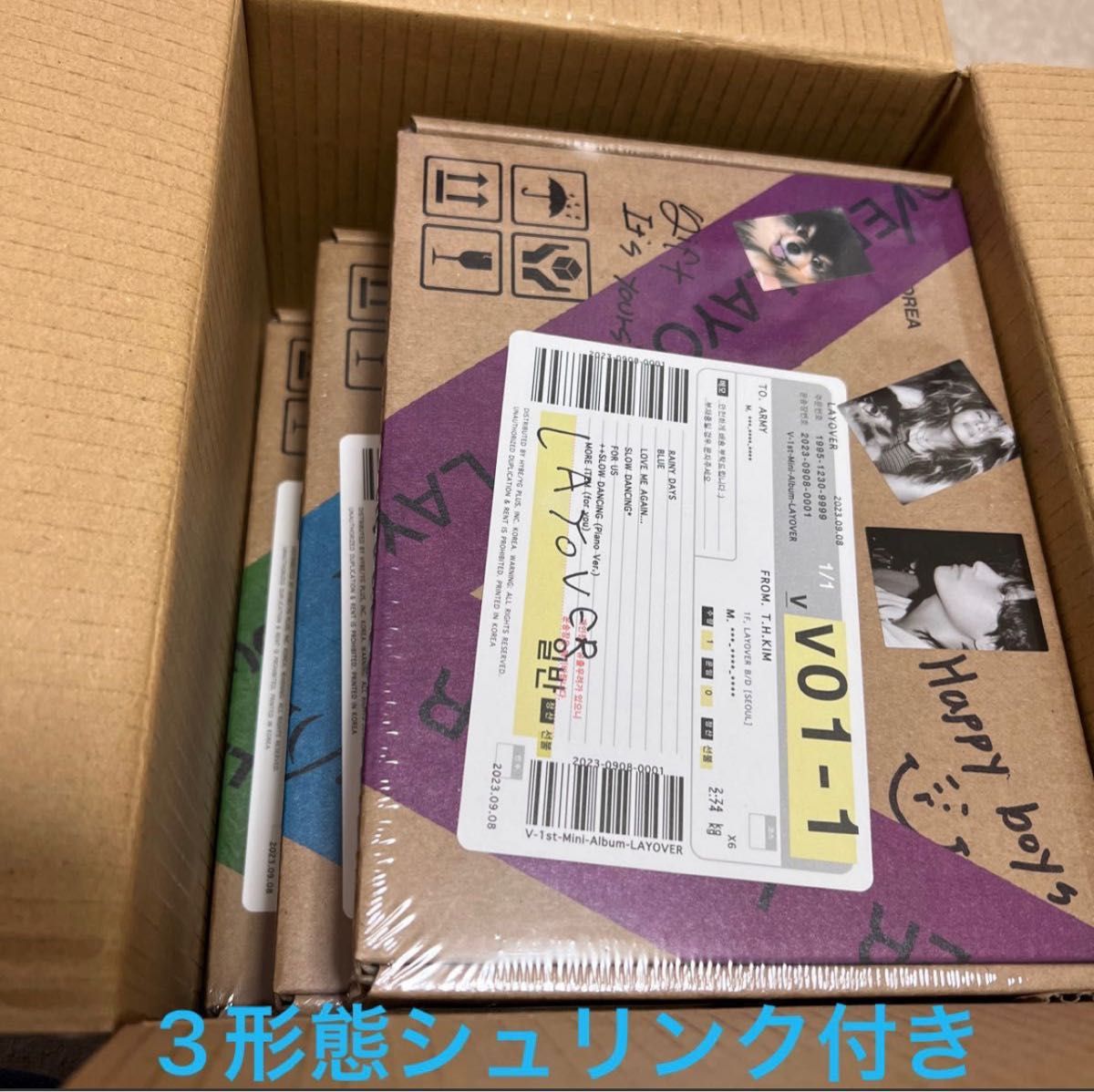 BTS V テテ テヒョン ソロ Album Layover ユニバ 3形態購入特典 トレカ