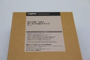 【新品同様】ロジテック　LBD-LPWAWU3CNDB　ブルーレイドライブ 外付け ポータブル 4K UHD BD / DVD / CD USB-A USB-C Type-C ケーブル