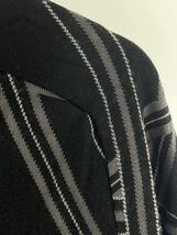 ヴェルサーチジーンズ VERSACE JEANS COUTURE ニット セーター 長袖 総柄 タートルネック ウール レーヨンXL 黒 ブラック _画像4