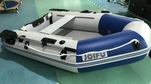 JOIFU blue white 2.4m V type bilge fishing boat powerboat rubber boat outboard motor possible 